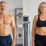 Two adults over 50 with different body composition despite similar BMI