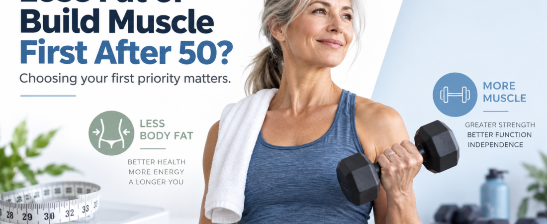 Should You Lose Fat or Build Muscle First After 50?